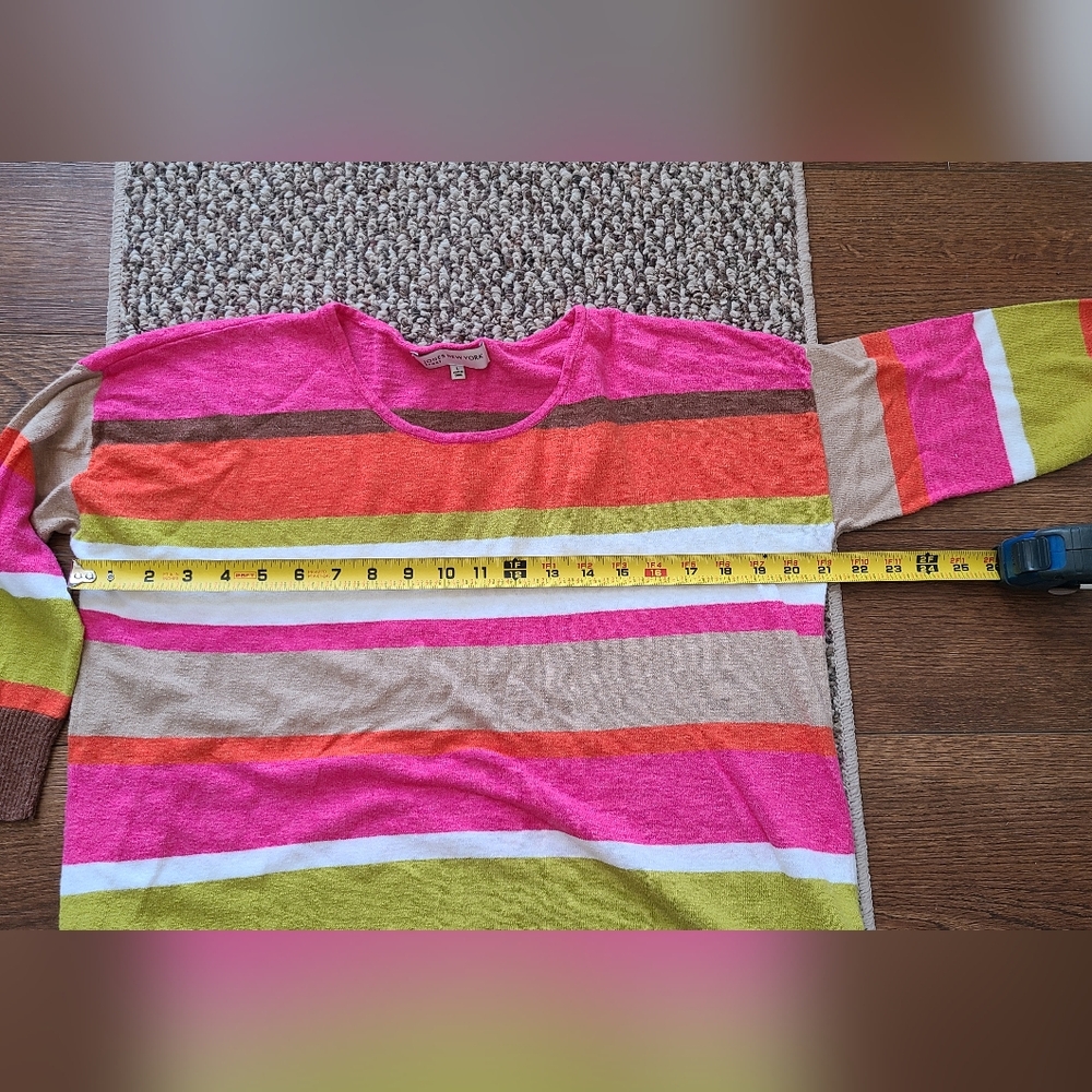 Jones New York L Women's Colorful Striped Sweater - Picture 12 of 13